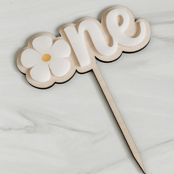 Groovy cake topper, Daisy 1st Birthday Cake Topper, Daisy One Cake Topper - Picture 2 of 2